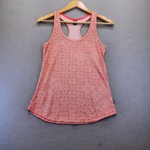 Helly Hansen Women Small Coral Geometric Racerback Tank Top Activewear Training